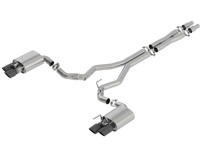 Borla ATAK Cat-Back Exhaust with Black Chrome Tips (18-23 Mustang GT Fastback w/ Active Exhaust) - BM TARAKI
