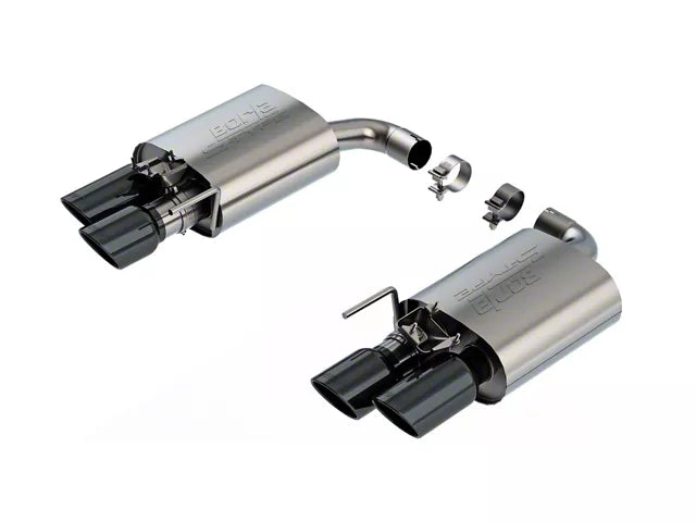 Borla S-Type Axle-Back Exhaust with Black Chrome Tips (24-25 Mustang GT w/ Active Exhaust)