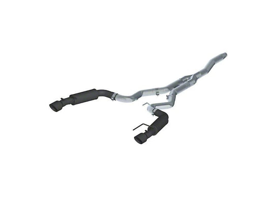 MBRP Armor BLK Cat-Back Exhaust with Y-Pipe; Race Version (15-23 Mustang EcoBoost Fastback w/o Active Exhaust) - BM TARAKI